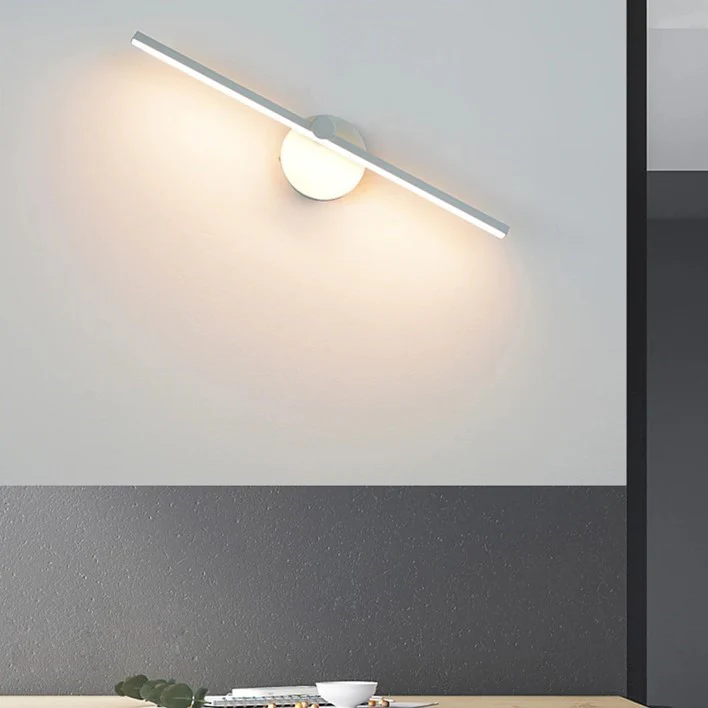 Applique mural rotative à 300° en aluminium en forme de tube noir à LED - Image 10