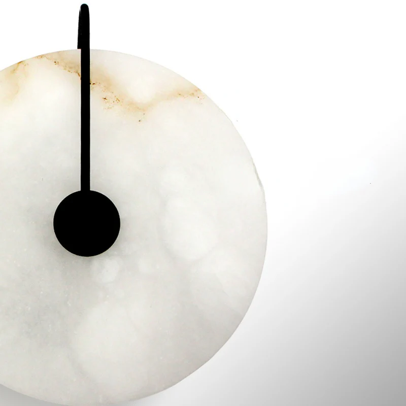 Applique murale en marbre blanc naturel et métal noir ou doré - Image 11