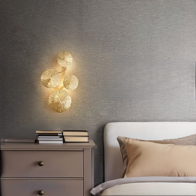 Applique murale cuivre doré - Fleur de lotus - Image 12