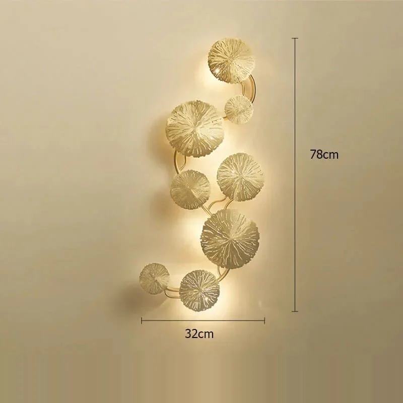 Applique murale cuivre doré - Fleur de lotus - Image 13