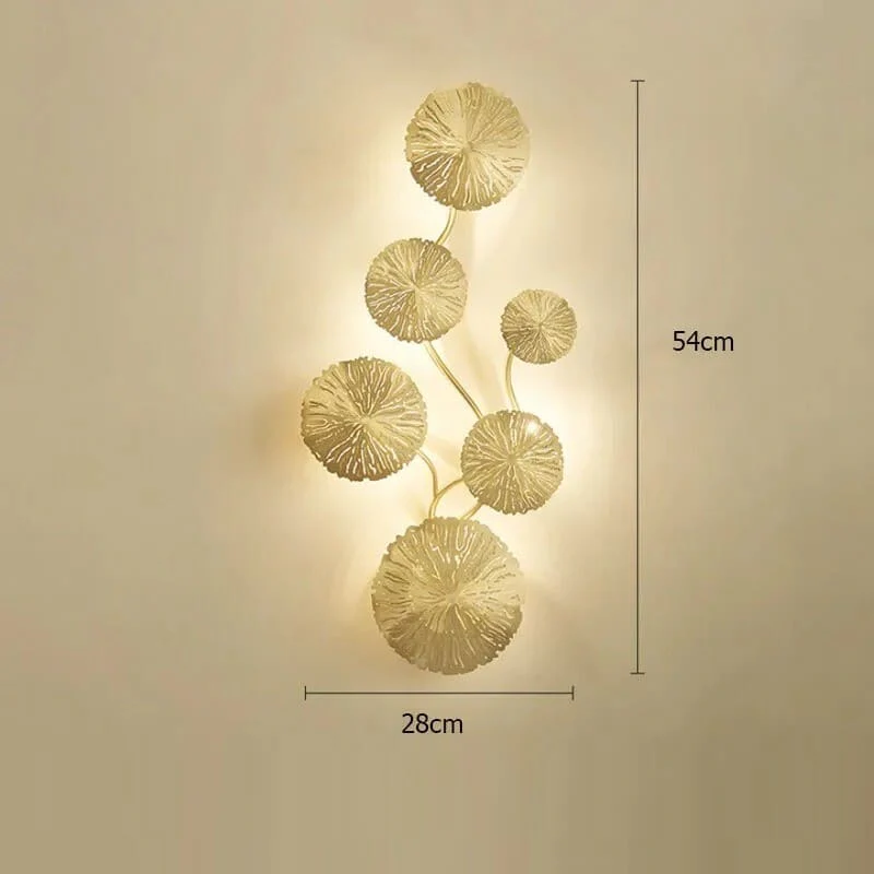 Applique murale cuivre doré - Fleur de lotus - Image 15