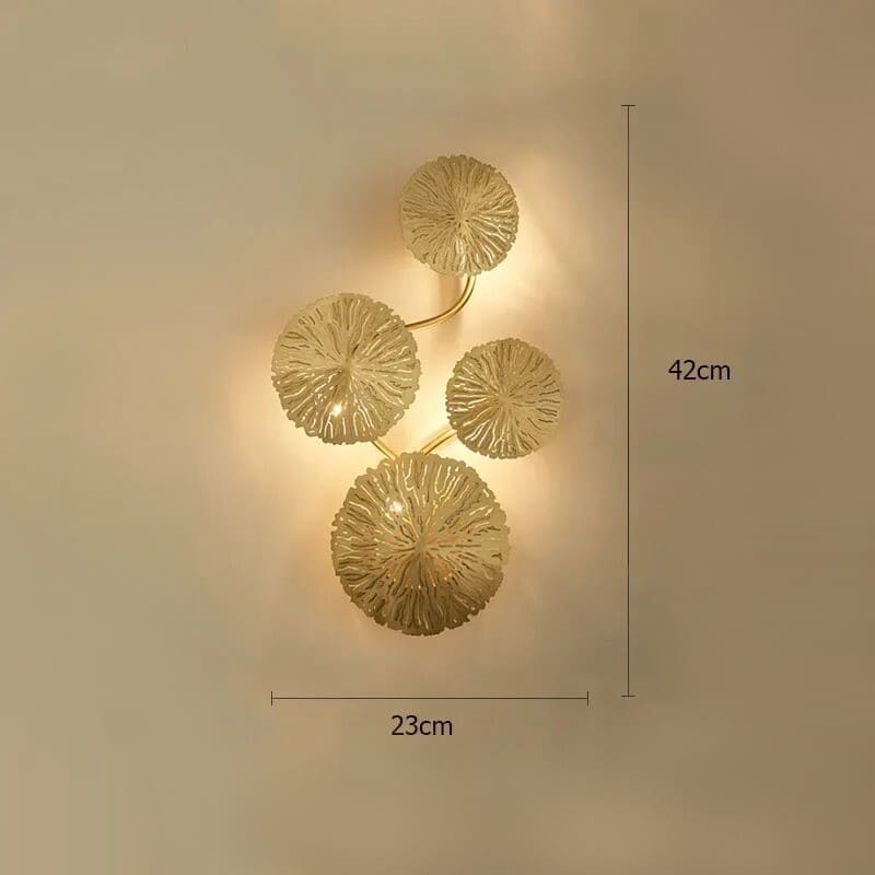 Applique murale cuivre doré - Fleur de lotus - Image 16