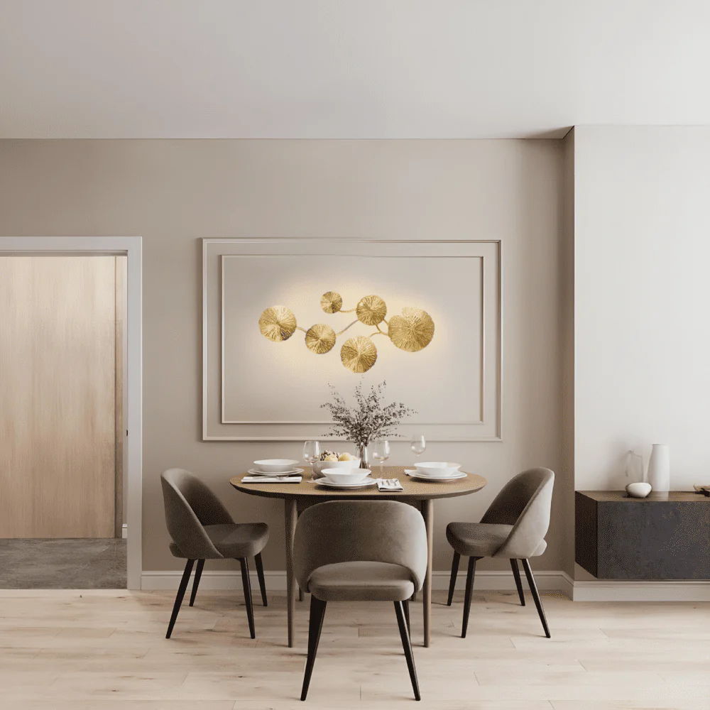 Applique murale cuivre doré - Fleur de lotus - Image 3