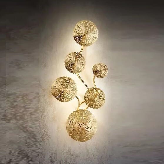 Applique murale cuivre doré - Fleur de lotus - Image 4