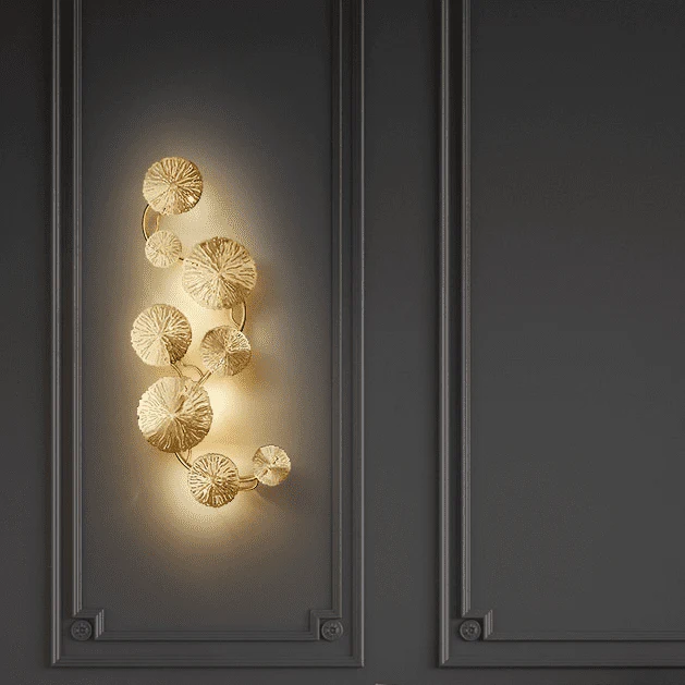 Applique murale cuivre doré - Fleur de lotus - Image 7