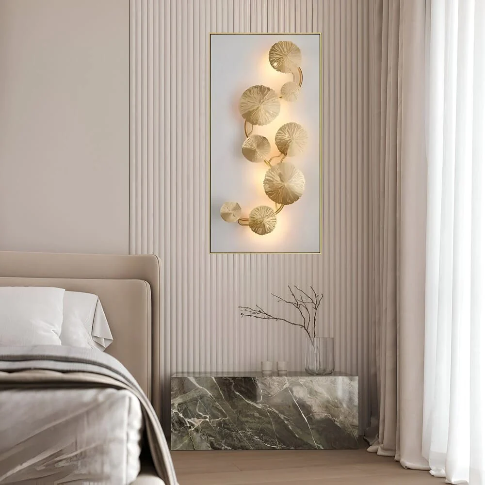 Applique murale cuivre doré - Fleur de lotus - Image 9