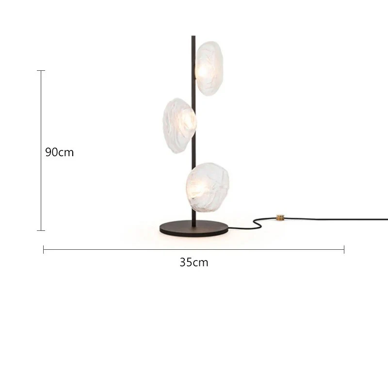 Lampadaire au design abstrait et verre fumé - Image 10