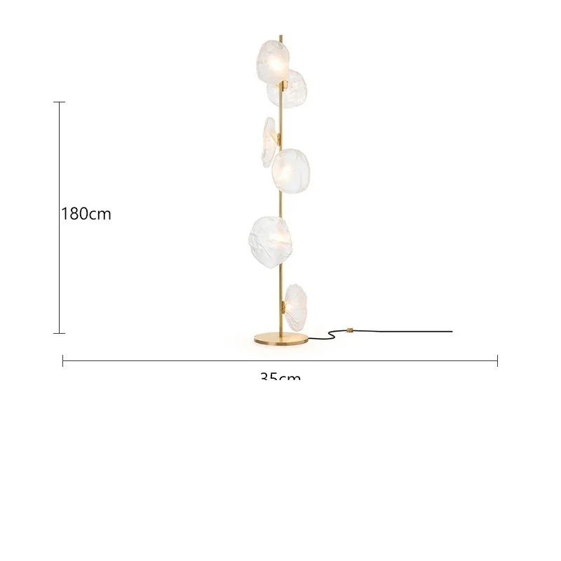 Lampadaire au design abstrait et verre fumé - Image 13