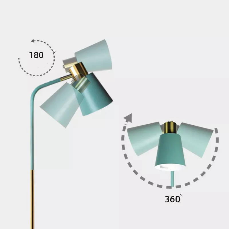 Lampadaire sur pied à tête rotative, design moderne - Image 4