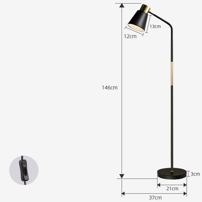 Lampadaire sur pied à tête rotative, design moderne - Image 9