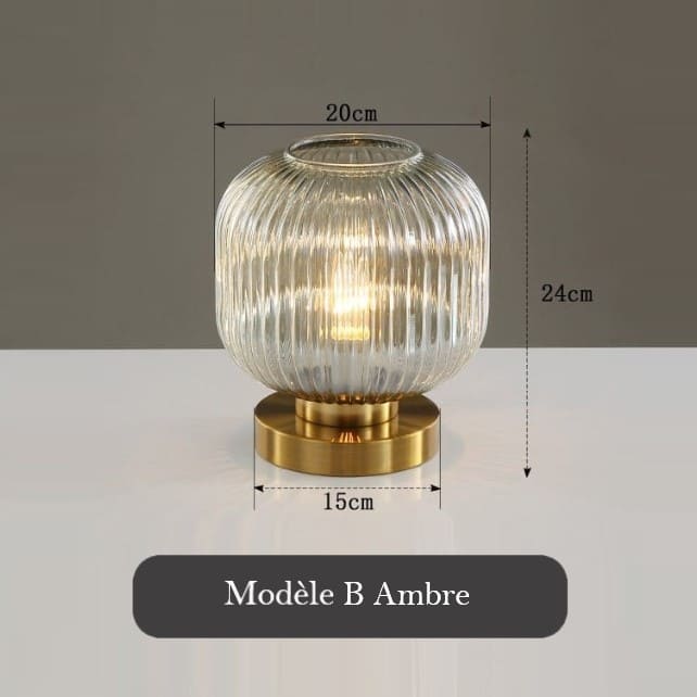 Lampe de chevet en verre teinté - Image 11
