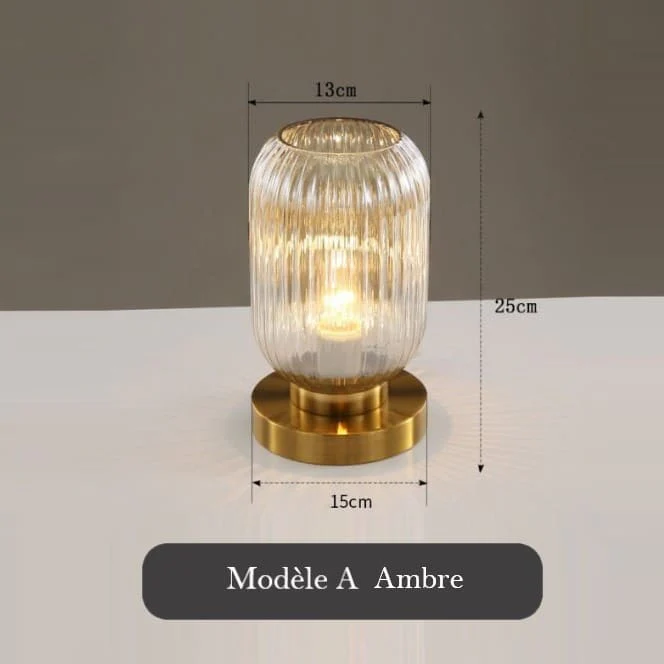 Lampe de chevet en verre teinté - Image 8