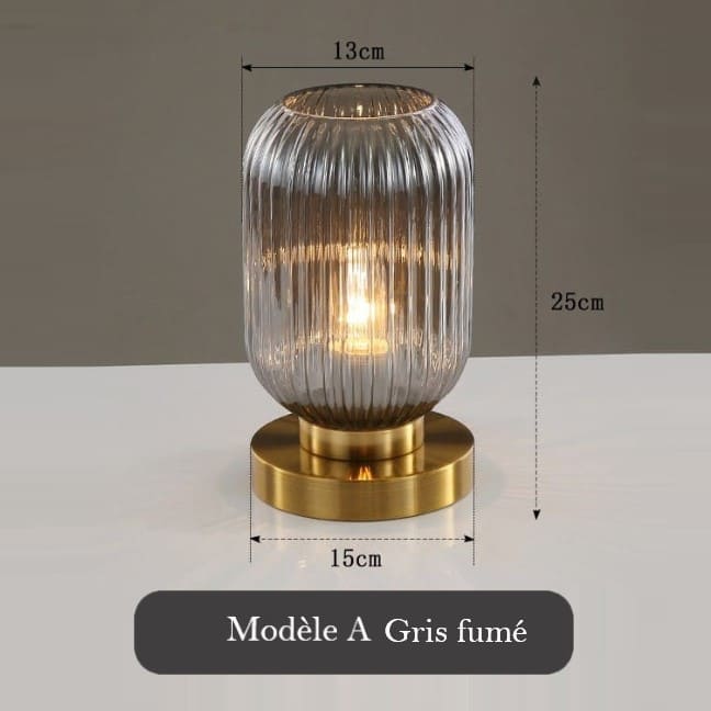 Lampe de chevet en verre teinté - Image 9