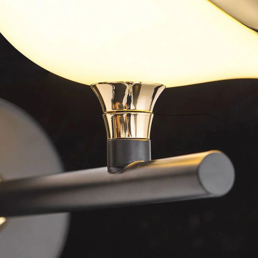 Lampe de chevet noire ornée d’oiseaux dorés - Image 5