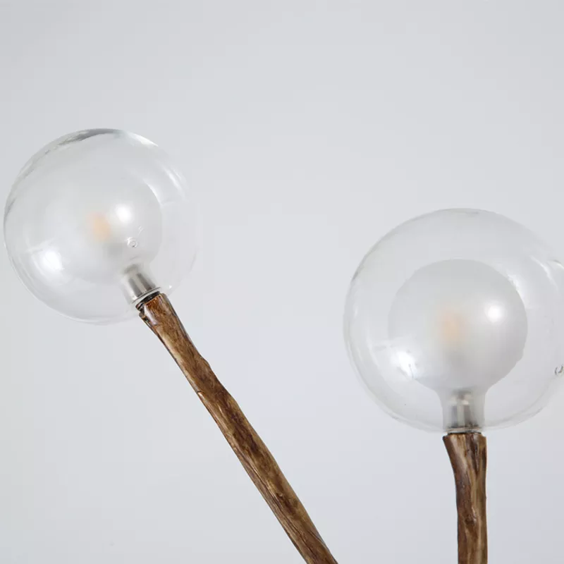 Lustre branche d’arbre orné de boules de verre - Image 9