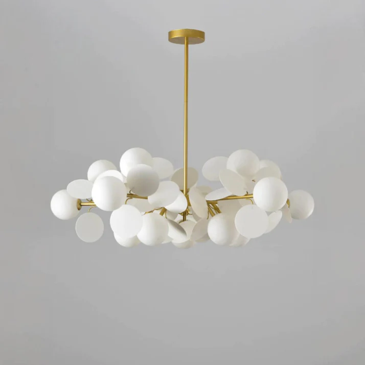 Lustre Artistique en cuivre doré - Design fleuri - Image 12