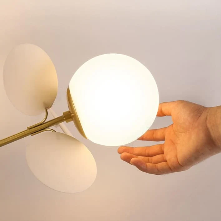 Lustre Artistique en cuivre doré - Design fleuri - Image 3