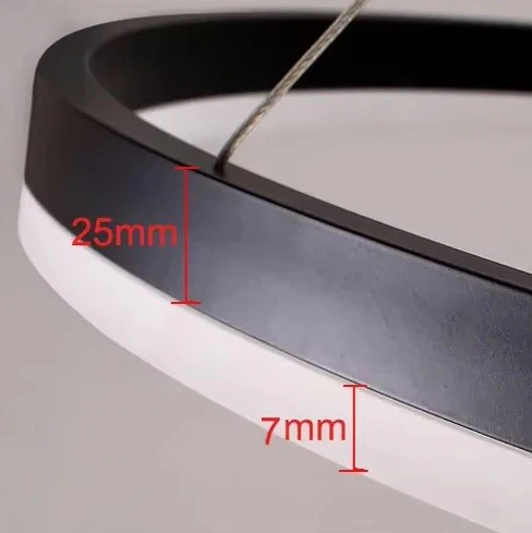 Lustre anneaux suspendus en Aluminium à LED - Image 6