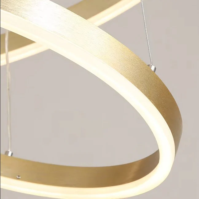 Lustre anneaux suspendus en Aluminium à LED - Image 7