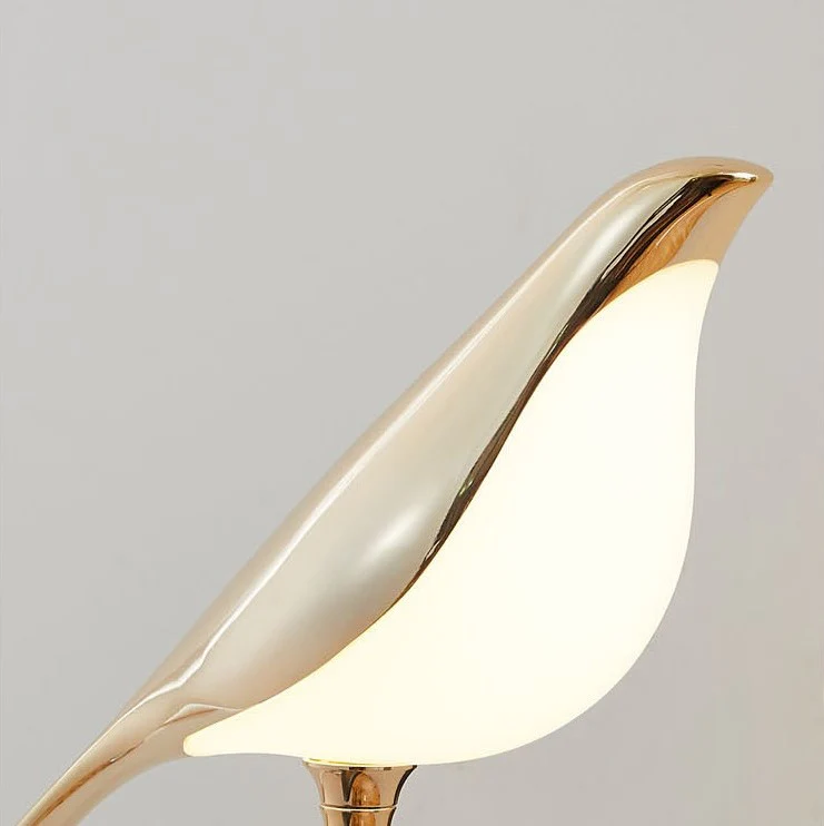 Lustre LED design oiseaux dorés - Image 7