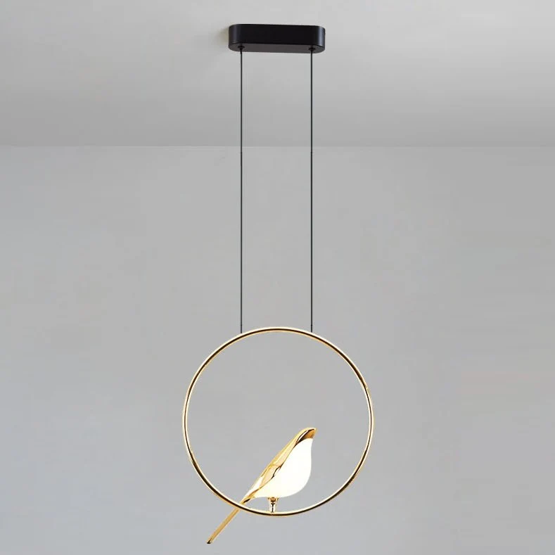 Lustre LED design oiseaux dorés - Image 9