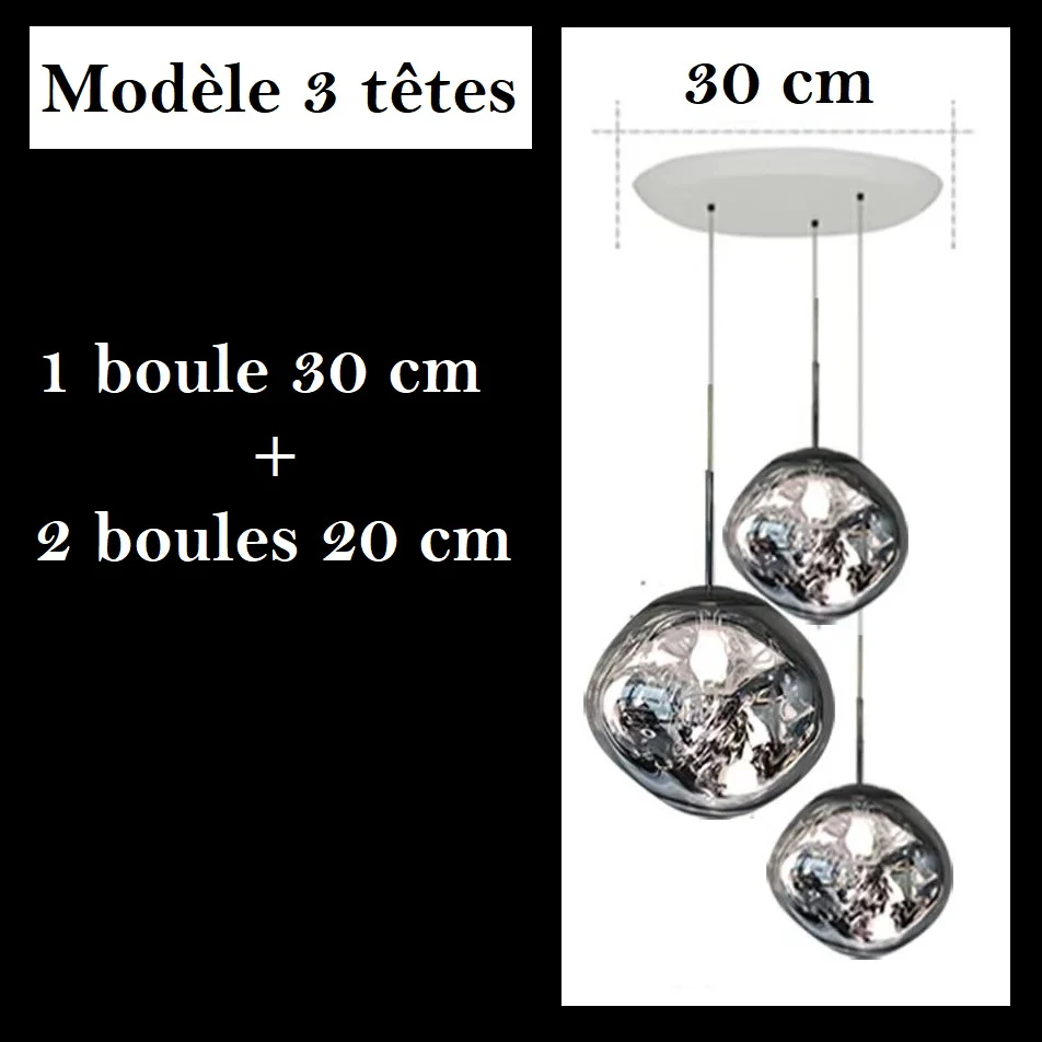 Suspension style verre soufflé | Boule de lave - Image 25