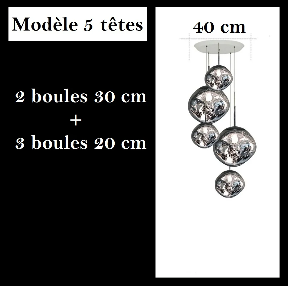 Suspension style verre soufflé | Boule de lave - Image 27