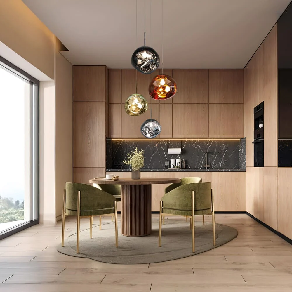 Suspension style verre soufflé | Boule de lave - Image 4