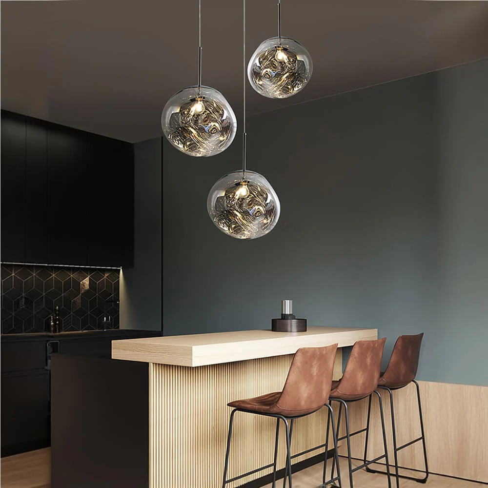 Suspension style verre soufflé | Boule de lave - Image 6