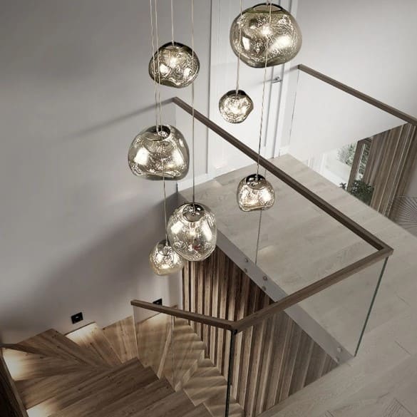 Suspension style verre soufflé | Boule de lave - Image 9