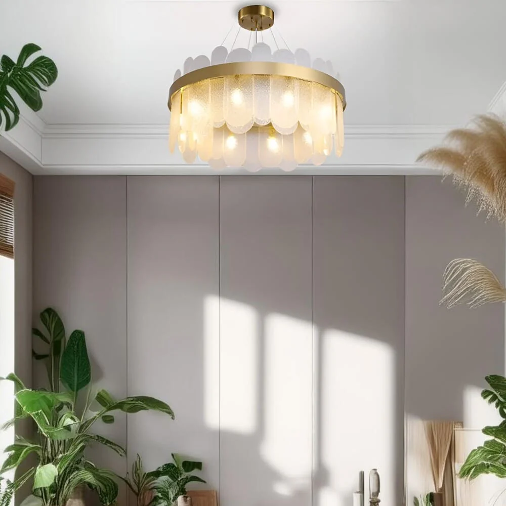 Suspension en verre | Couronne dorée - Image 6