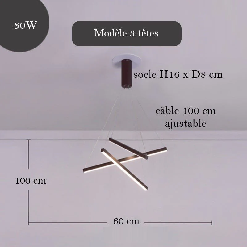 Lustre suspendu élégant, aux lignes croisées - Image 12
