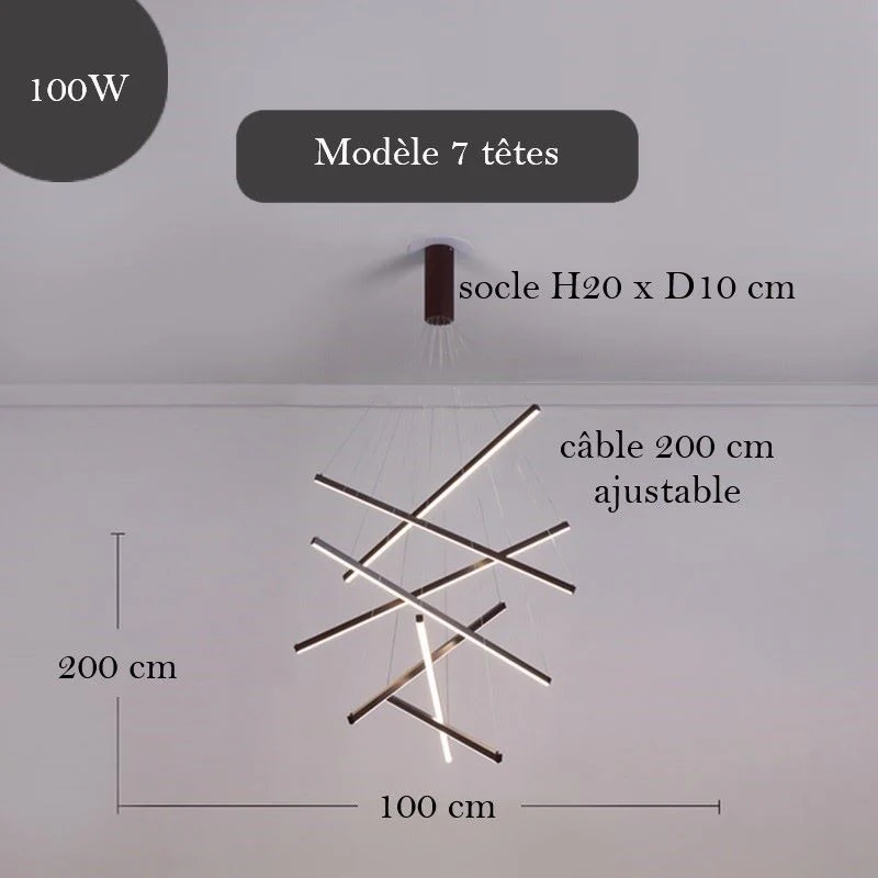 Lustre suspendu élégant, aux lignes croisées - Image 14