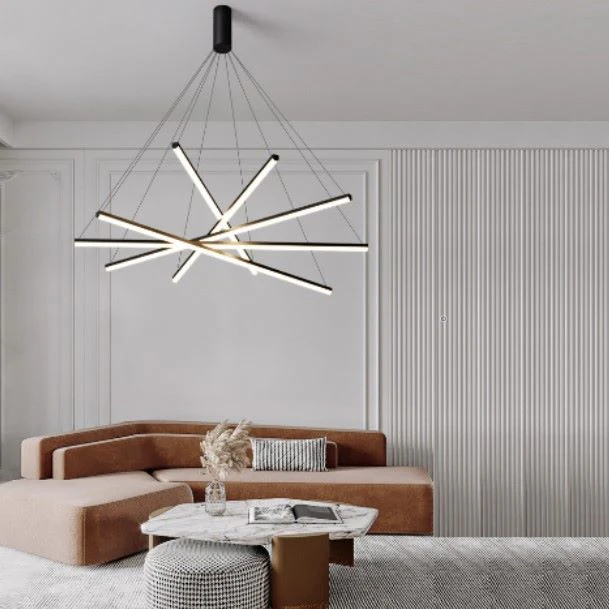 Lustre suspendu élégant, aux lignes croisées - Image 5