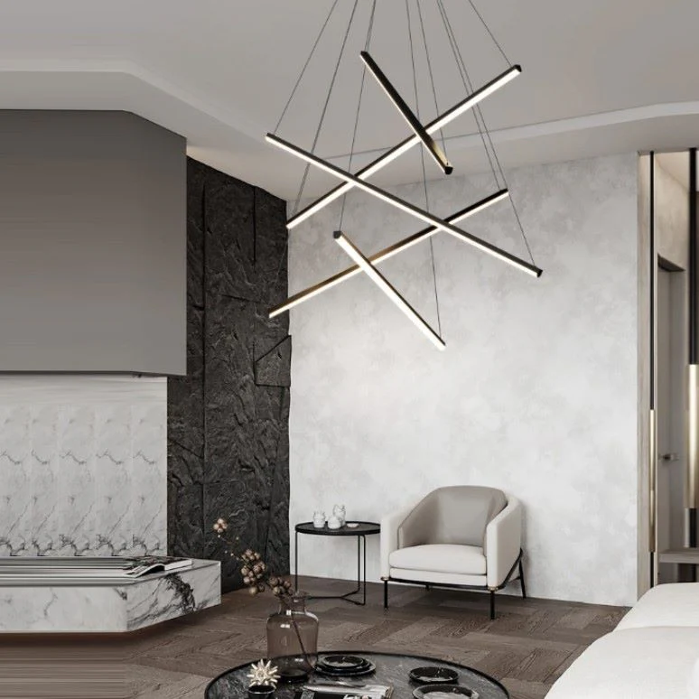 Lustre suspendu élégant, aux lignes croisées - Image 6