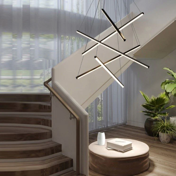 Lustre suspendu élégant, aux lignes croisées - Image 9