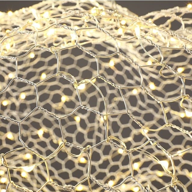 Lustre en forme de nuage, en maille métallique or ou argent - Image 11