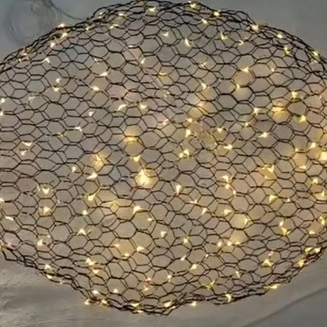 Lustre en forme de nuage, en maille métallique or ou argent - Image 13