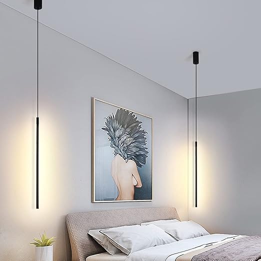 Suspension tube métal noir LED - Image 14