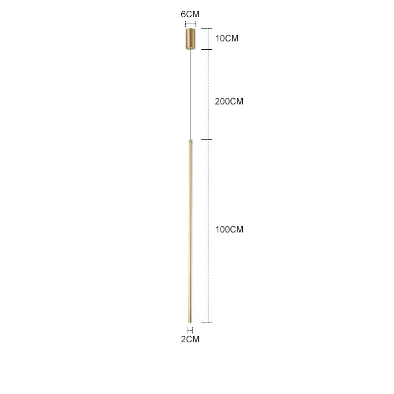 Suspension tube métal noir LED - Image 16
