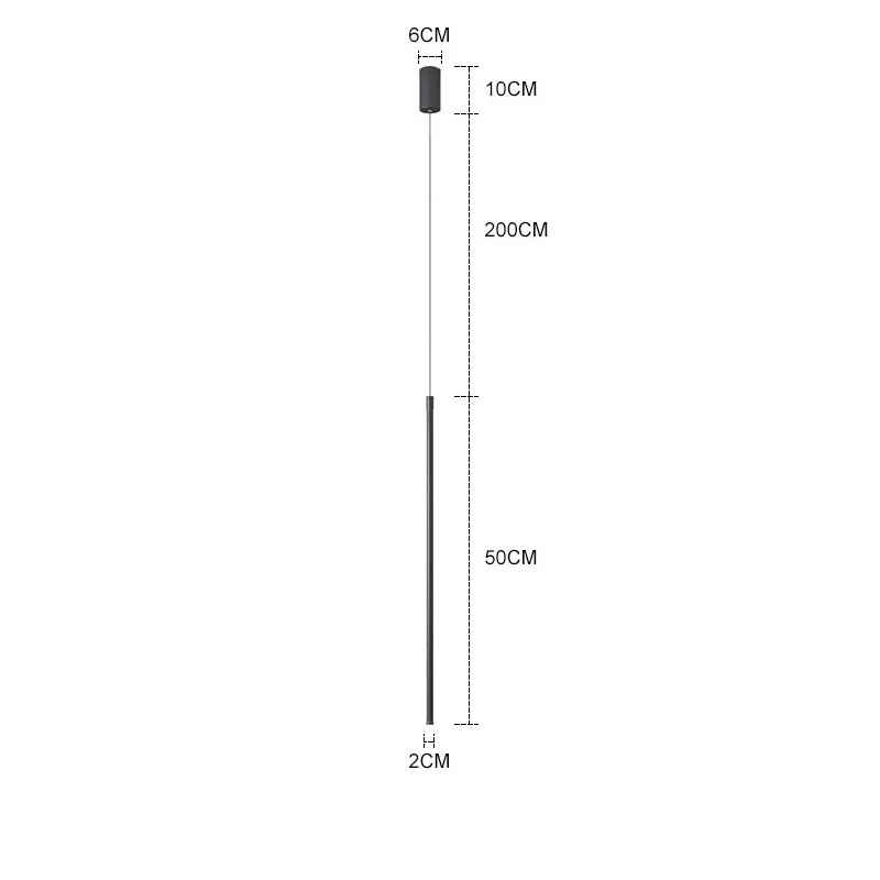 Suspension tube métal noir LED - Image 18