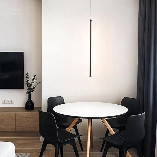 Suspension tube métal noir LED - Image 6