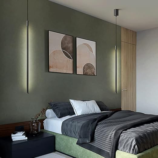 Suspension tube métal noir LED - Image 8