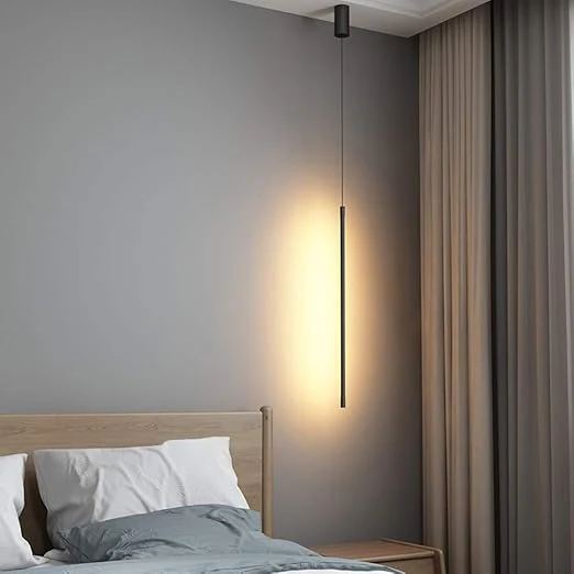 Suspension tube métal noir LED - Image 9